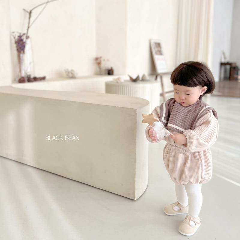 Black Bean - Korean Baby Fashion - #babyfashion - Bebe Croiffle Bebe Top Bottom Set - 3