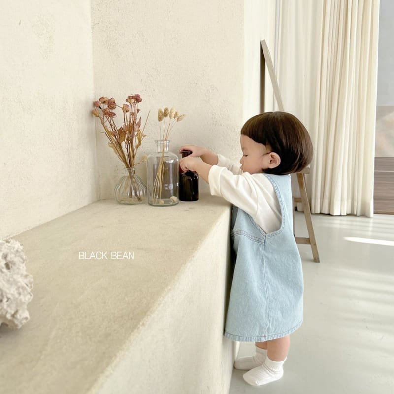 Black Bean - Korean Baby Fashion - #babyfever - Bebe Label Denim Bodysuit - 10