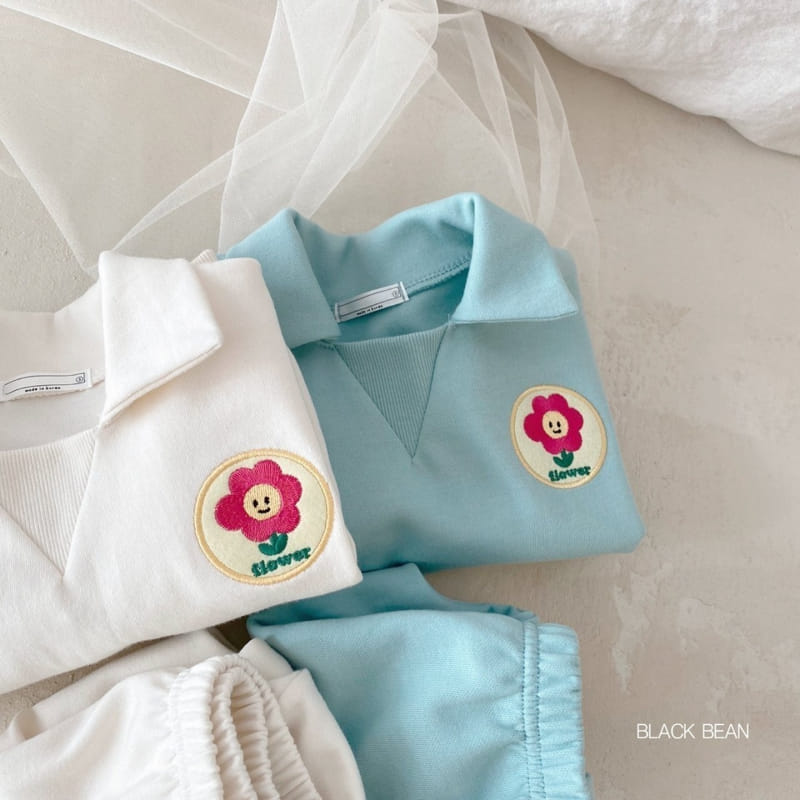 Black Bean - Korean Baby Fashion - #babyoutfit - Bebe Blooming Top Bottom SEt - 3