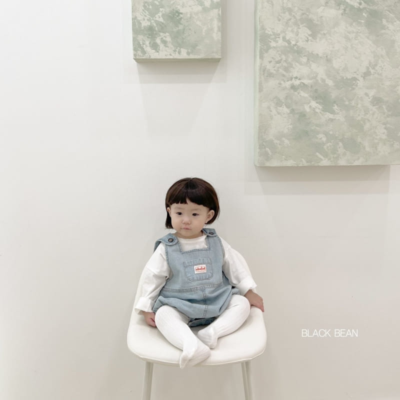 Black Bean - Korean Baby Fashion - #babyoutfit - Bebe Label Denim Bodysuit