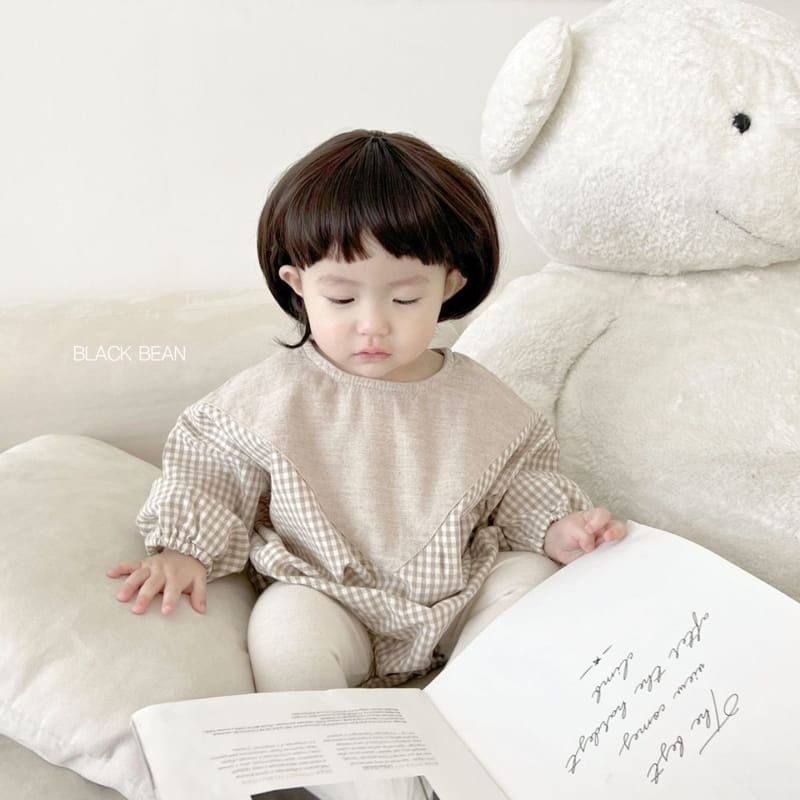 Black Bean - Korean Baby Fashion - #babyoutfit - Twill Bodysuit