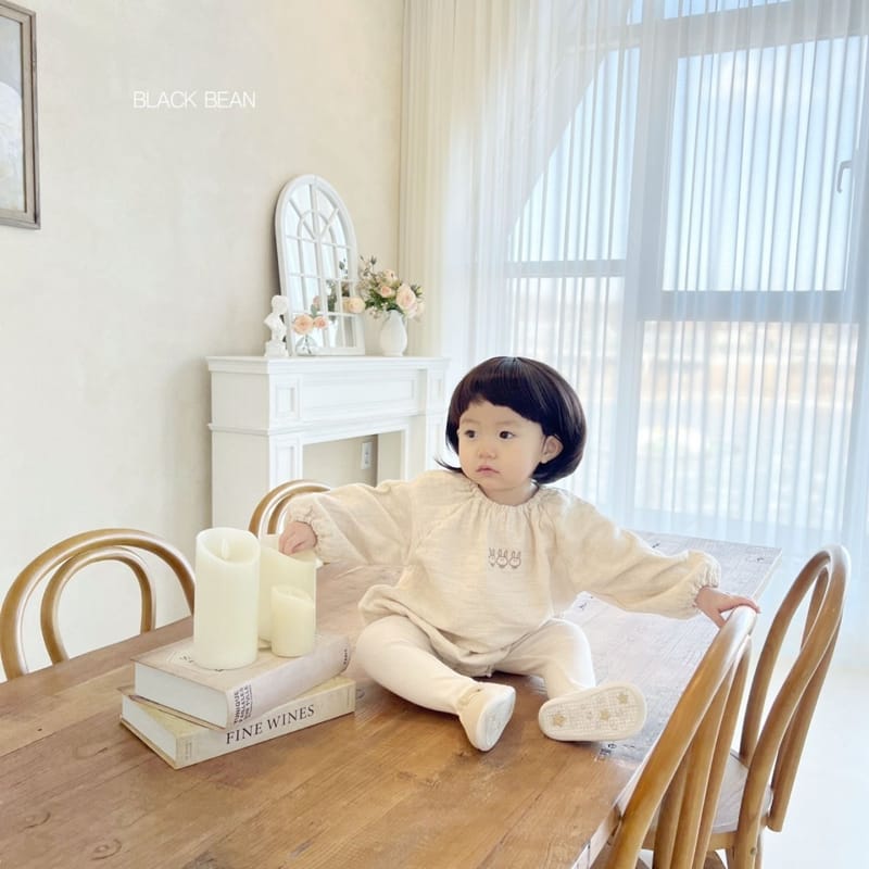 Black Bean - Korean Baby Fashion - #babyoutfit - Rabbit Bodysuit