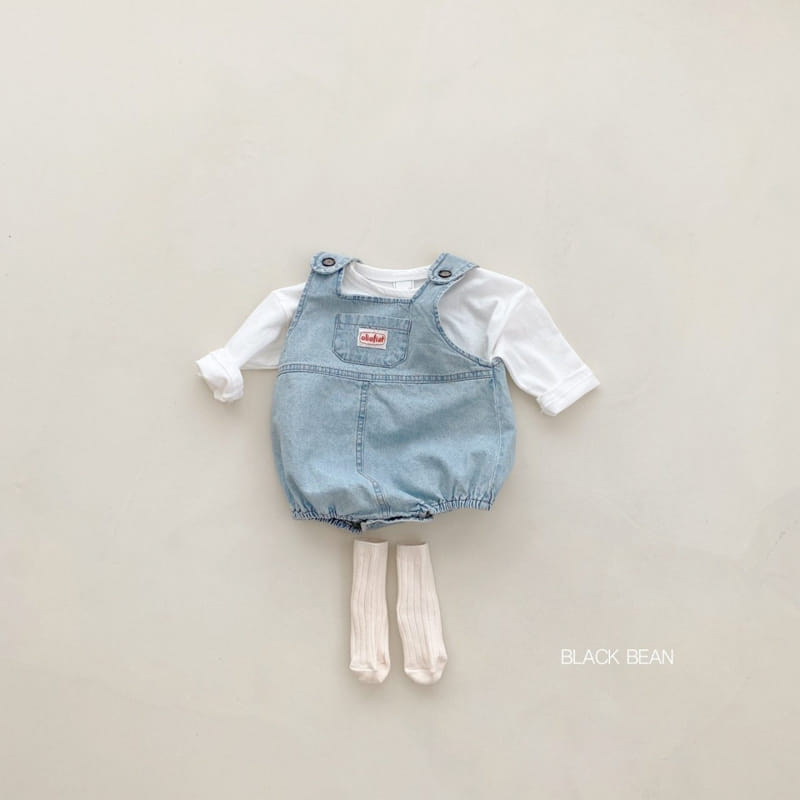 Black Bean - Korean Baby Fashion - #onlinebabyboutique - Bebe Label Denim Bodysuit - 3