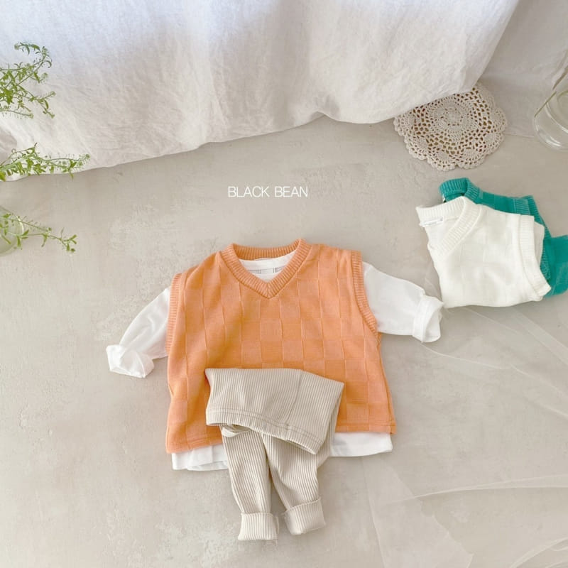 Black Bean - Korean Baby Fashion - #onlinebabyboutique - Bebe Chess Vest - 2