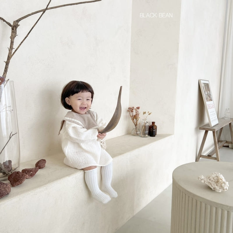 Black Bean - Korean Baby Fashion - #onlinebabyshop - Bebe Dorosy One-piece - 2