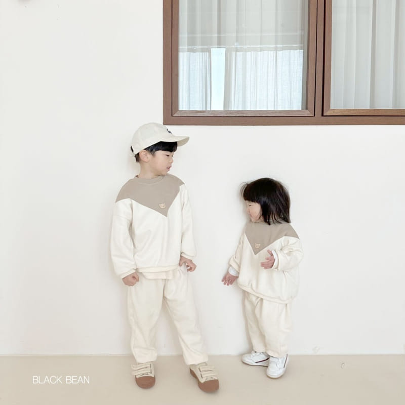 Black Bean - Korean Children Fashion - #childofig - Color Bear Top Bottom Set - 7