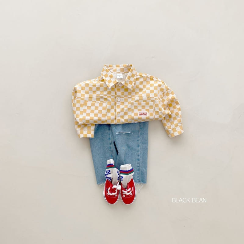Black Bean - Korean Children Fashion - #prettylittlegirls - Checker Shirt - 2