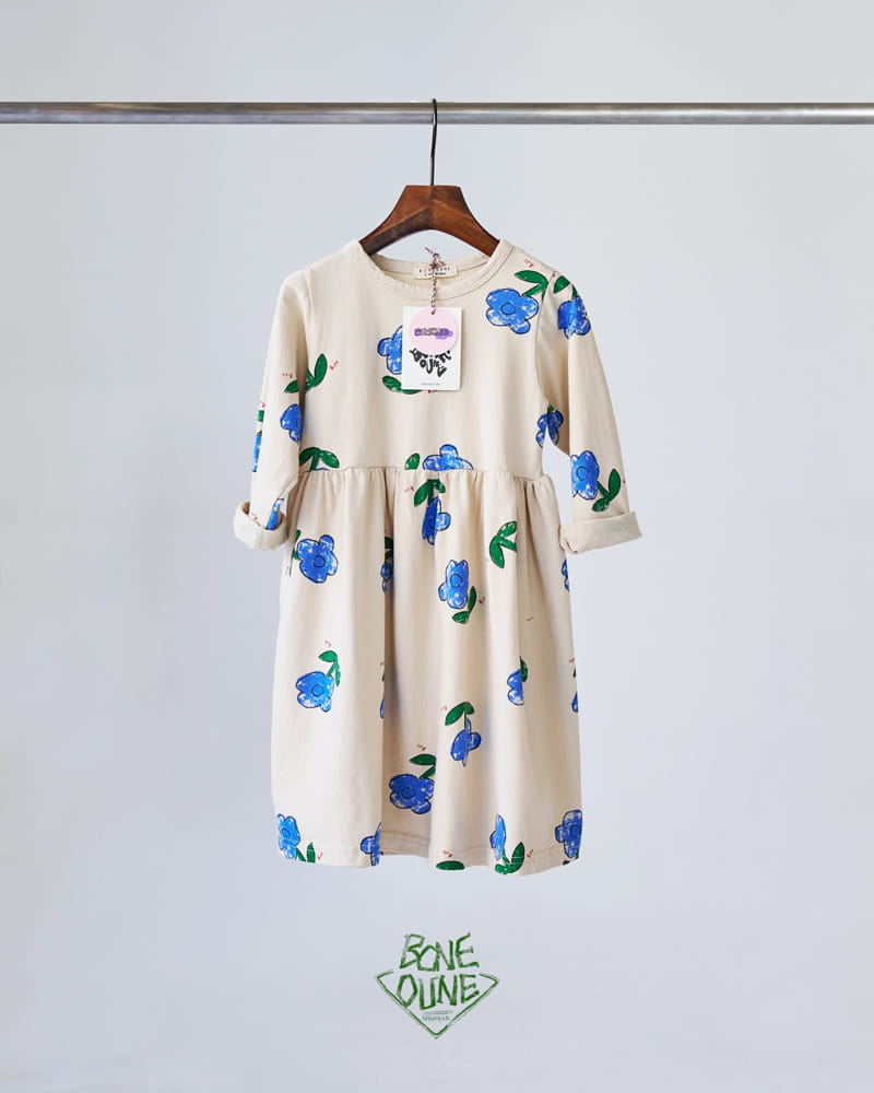 Boneoune - Korean Children Fashion - #minifashionista - Blue Flower One-piece - 3