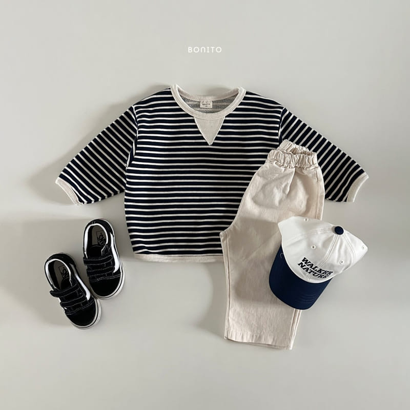 Bonito - Korean Baby Fashion - #babyboutique - Stripes Bijou Piping Tee - 5
