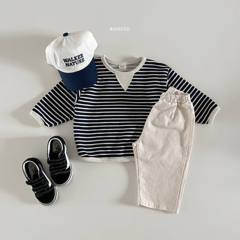 Bonito - Korean Baby Fashion - #babyboutique - Stripes Bijou Piping Tee - 6