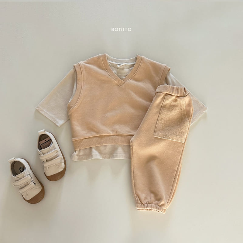 Bonito - Korean Baby Fashion - #babyboutique - Vest Top Bottom Set - 2