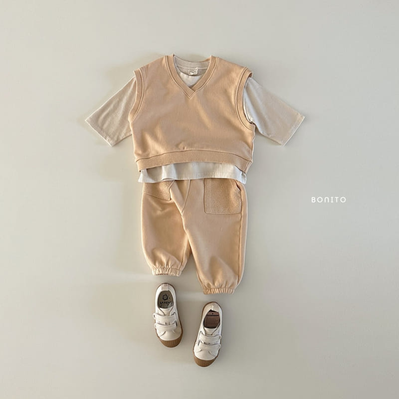 Bonito - Korean Baby Fashion - #babyboutique - Vest Top Bottom Set - 4
