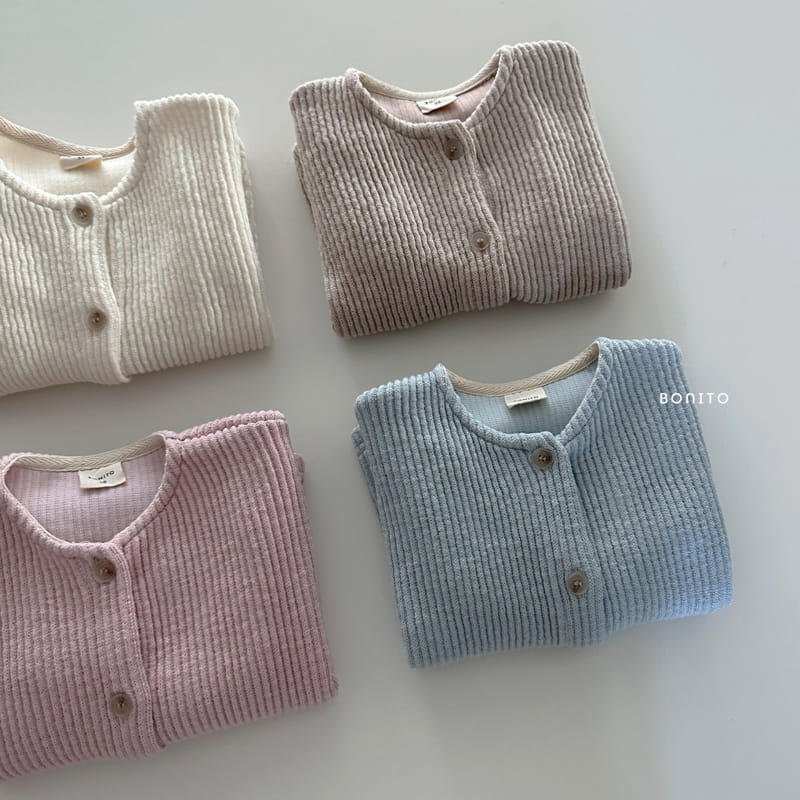 Bonito - Korean Baby Fashion - #babyfever - Rib Knit Cardigan - 6