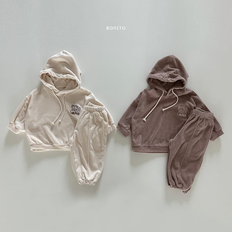 Bonito - Korean Baby Fashion - #babylifestyle - Steamer Hoody Top Bottom SEt  - 2