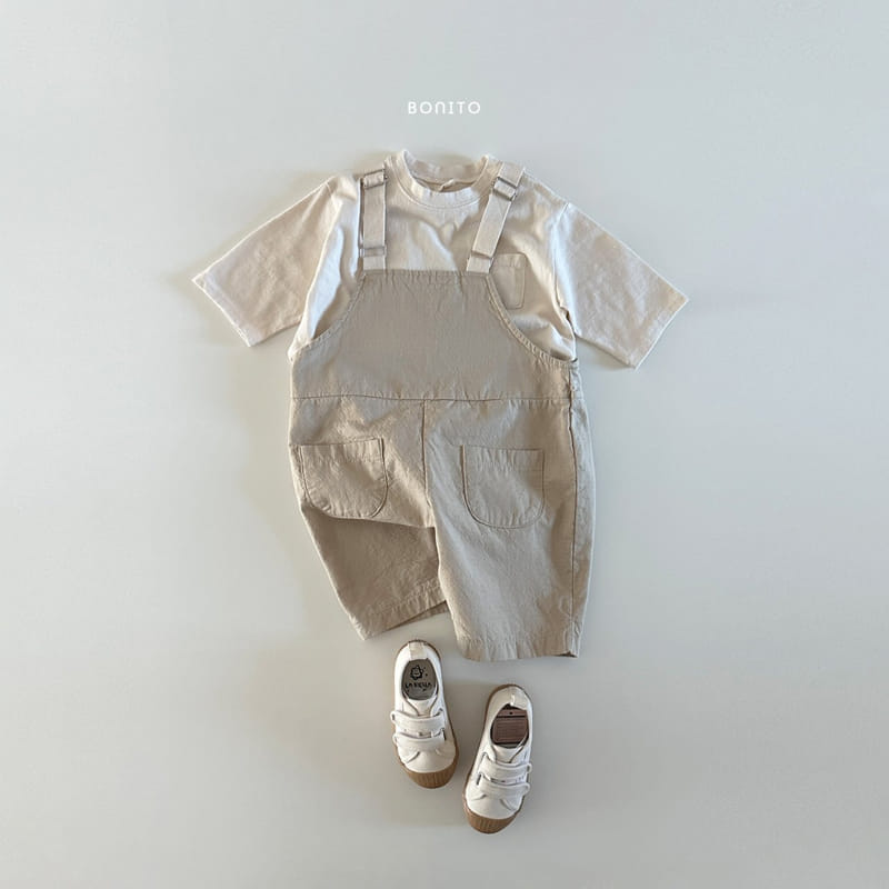Bonito - Korean Baby Fashion - #babyootd - Tape Dungarres Pants - 5