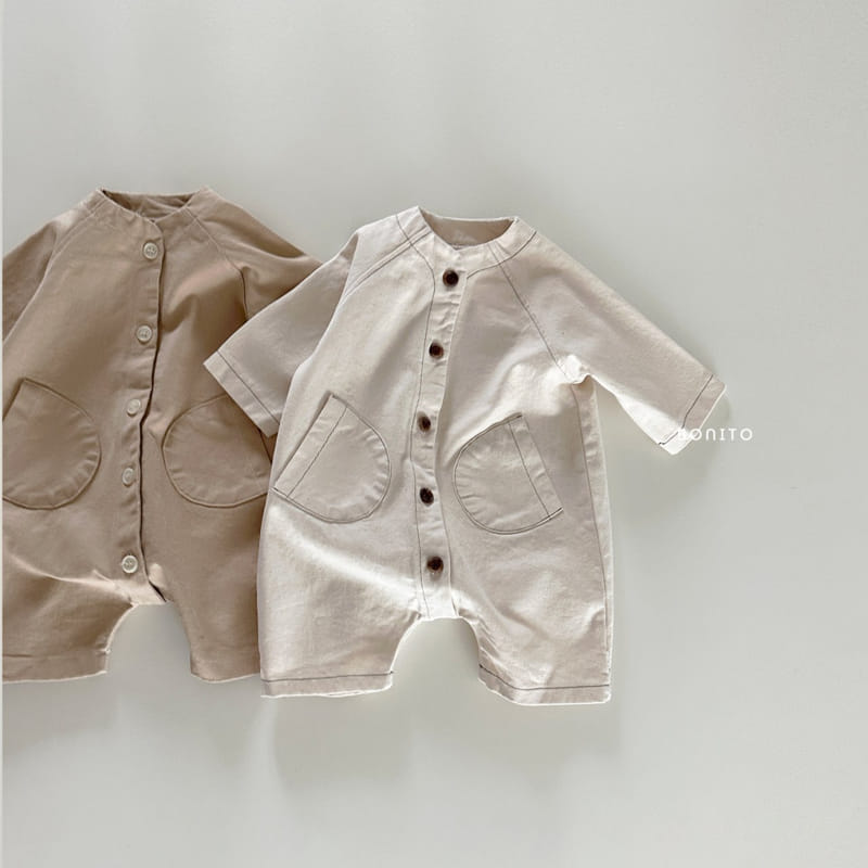 Bonito - Korean Baby Fashion - #babyoutfit - Two Pocket Bodysuit