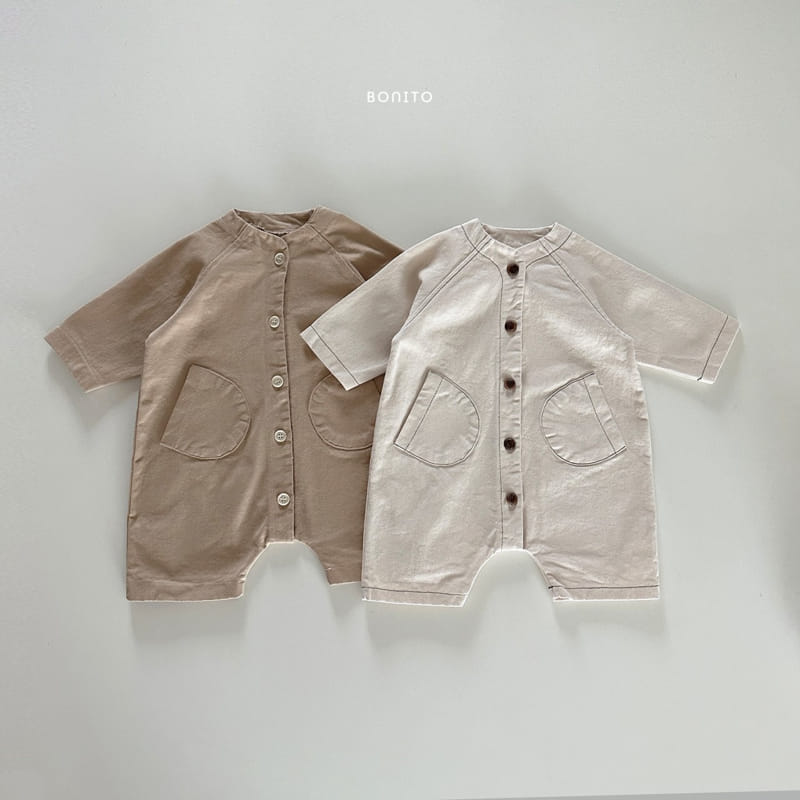 Bonito - Korean Baby Fashion - #babyoutfit - Two Pocket Bodysuit - 2