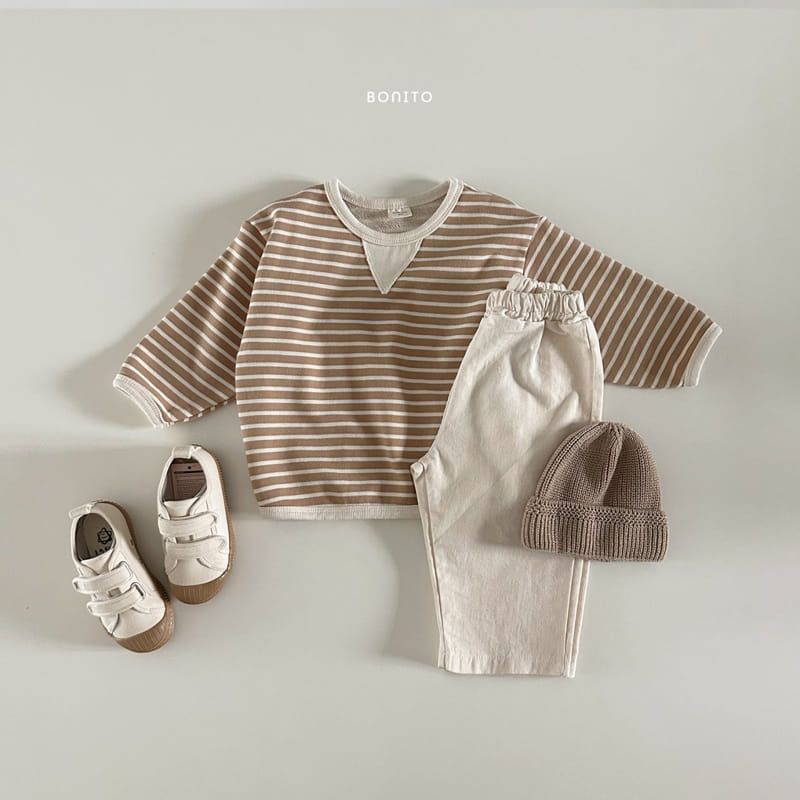 Bonito - Korean Baby Fashion - #onlinebabyboutique - Stripes Bijou Piping Tee - 3