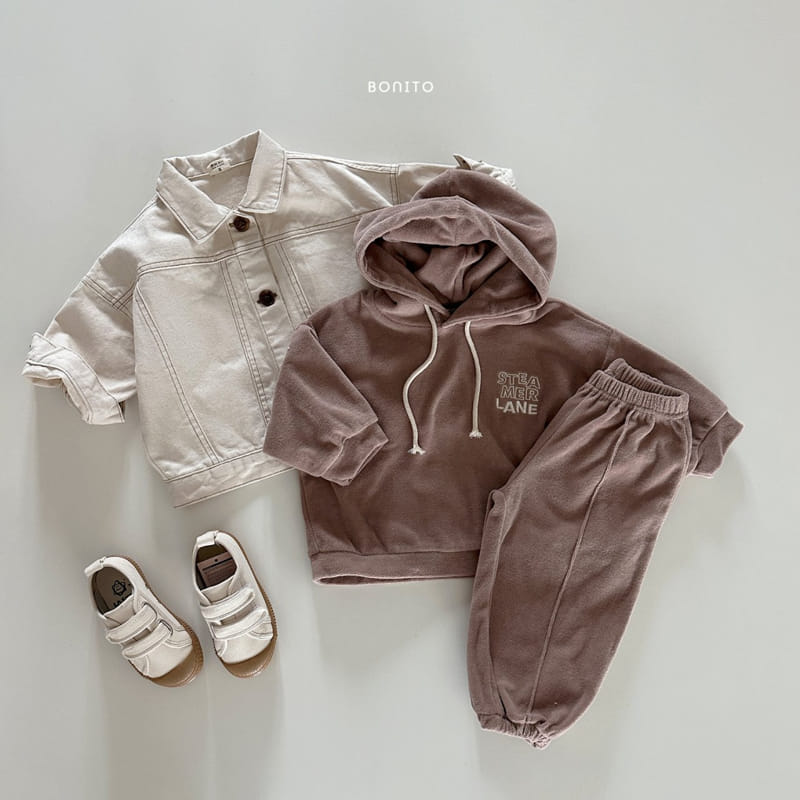 Bonito - Korean Baby Fashion - #onlinebabyboutique - Steamer Hoody Top Bottom SEt  - 8