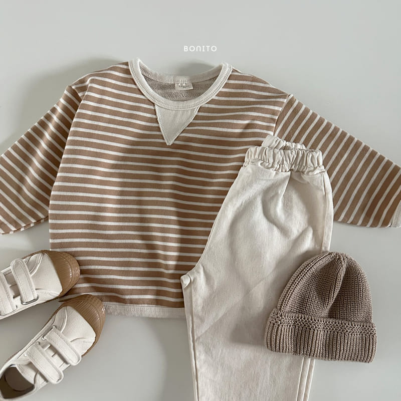 Bonito - Korean Baby Fashion - #onlinebabyboutique - Stripes Bijou Piping Tee - 4