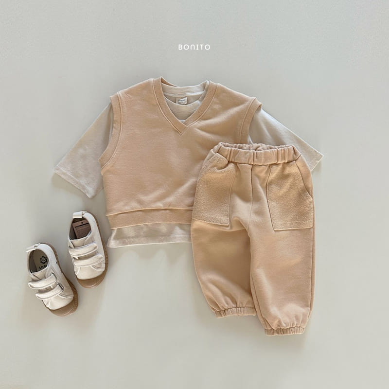 Bonito - Korean Baby Fashion - #onlinebabyshop - Vest Top Bottom Set