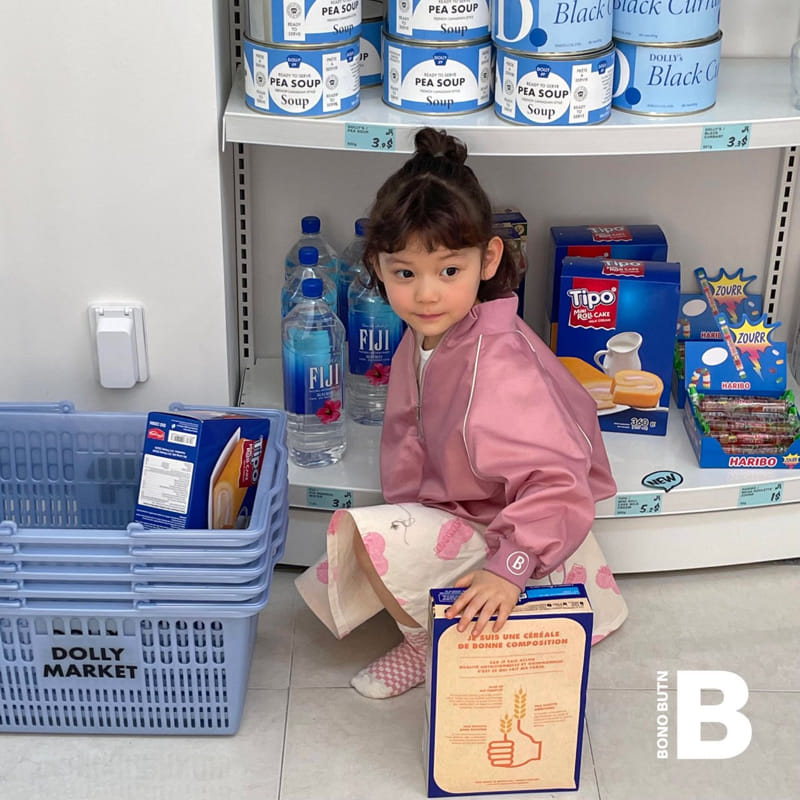 Bonobutton - Korean Children Fashion - #discoveringself - Berry Milk Anorak