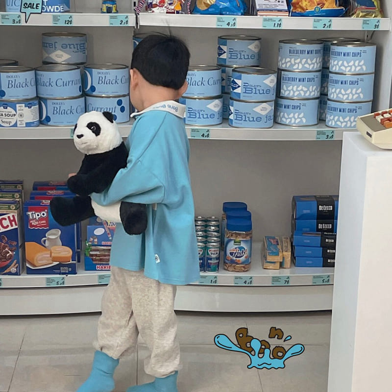 Bonobutton - Korean Children Fashion - #kidzfashiontrend - Mink Choco Milk Collar Tee - 2