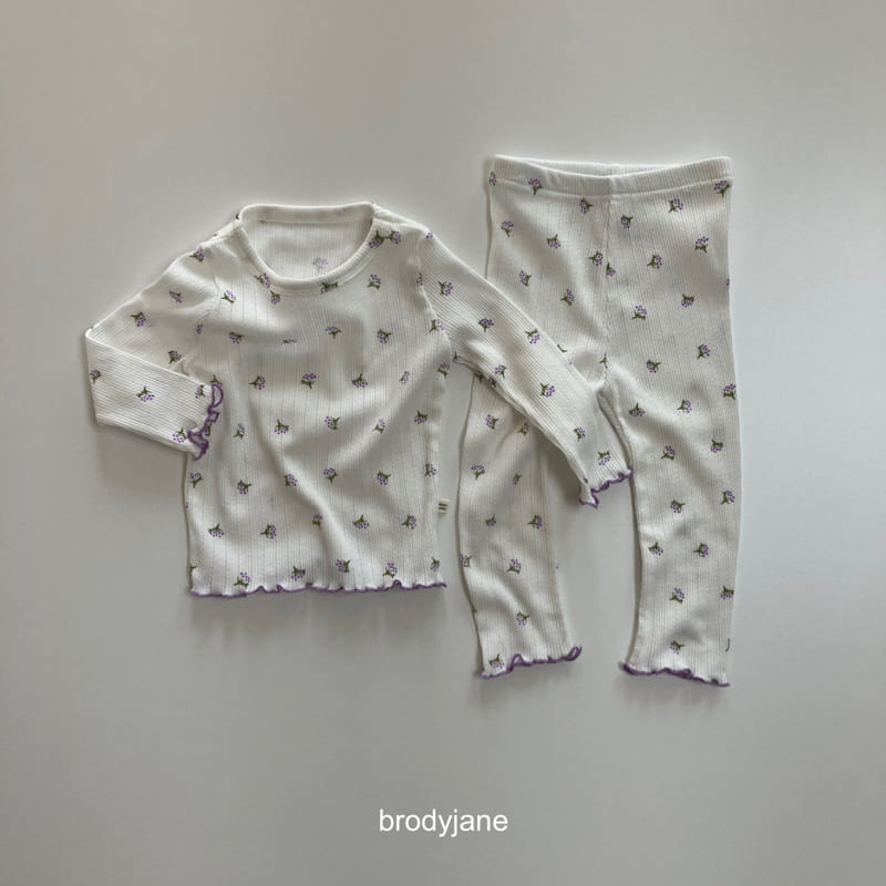 Brody Jane - Korean Baby Fashion - #babyoutfit - Berry Frill Top Bottom Set - 2