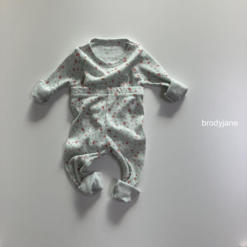 Brody Jane - Korean Baby Fashion - #babyoutfit - Blue Rose Eyelet Set