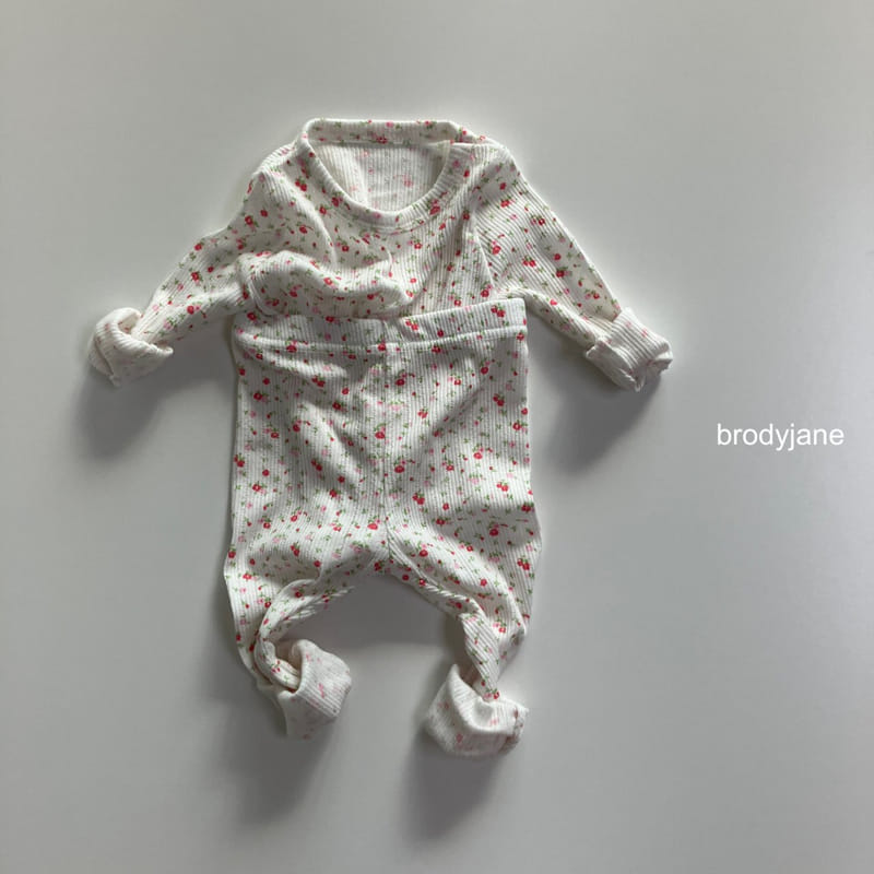 Brody Jane - Korean Baby Fashion - #babywear - Blue Rose Eyelet Set - 2