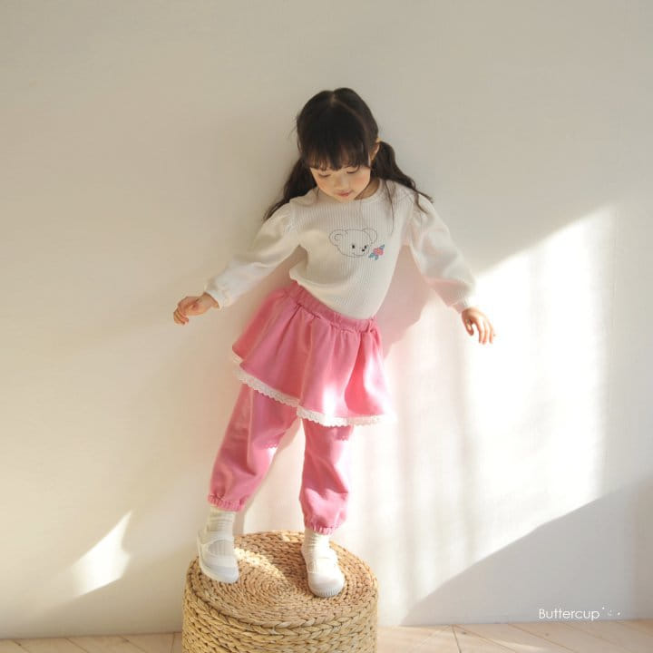 Buttercup - Korean Children Fashion - #childofig - Bear Flower Shirring Tee - 8