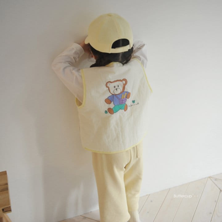Buttercup - Korean Children Fashion - #kidsshorts - Picnic Bear Vest - 5