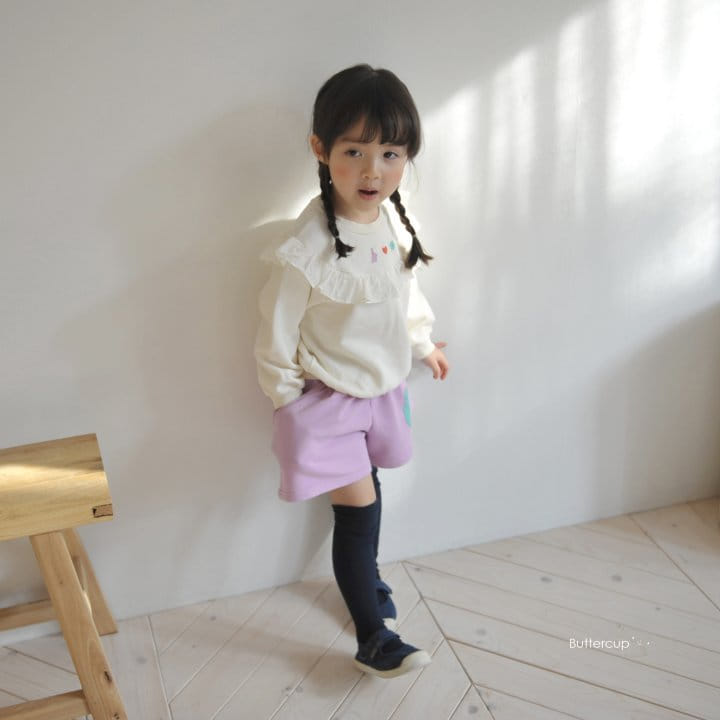 Buttercup - Korean Children Fashion - #kidsshorts - Round Frill Sweatshirt - 3