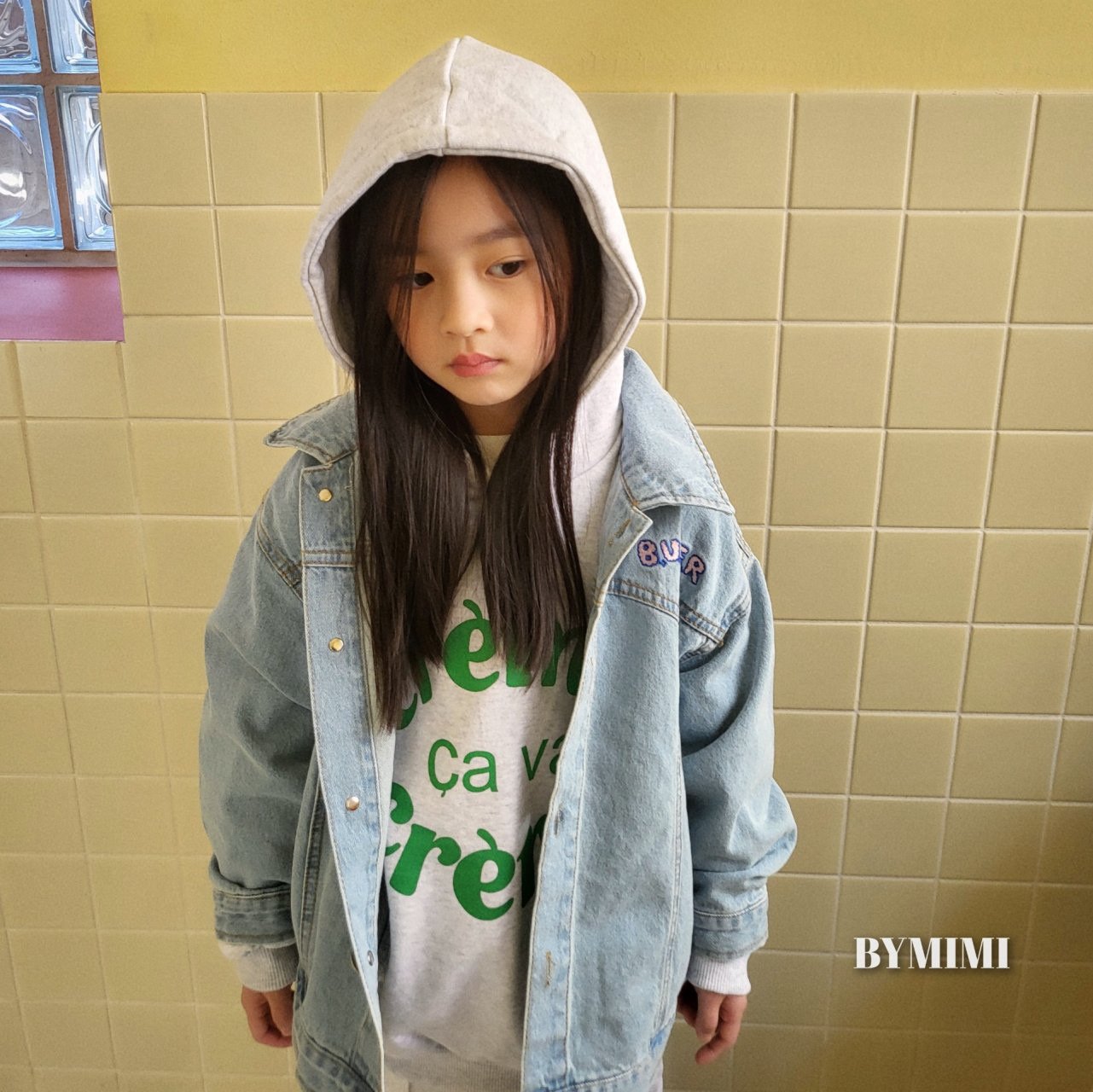Bymimi - Korean Children Fashion - #Kfashion4kids - Goods Denim Jacket - 5