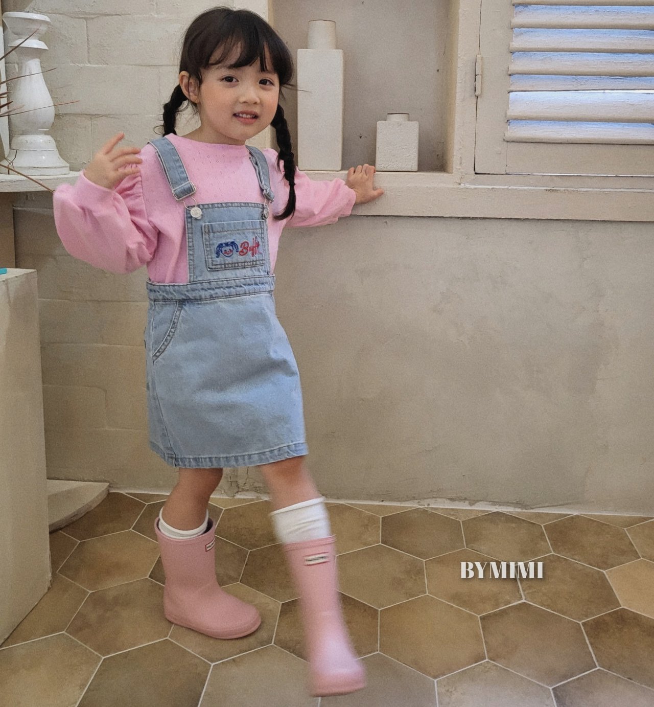 Bymimi - Korean Children Fashion - #childofig - Ppippi Denim One-piece - 3