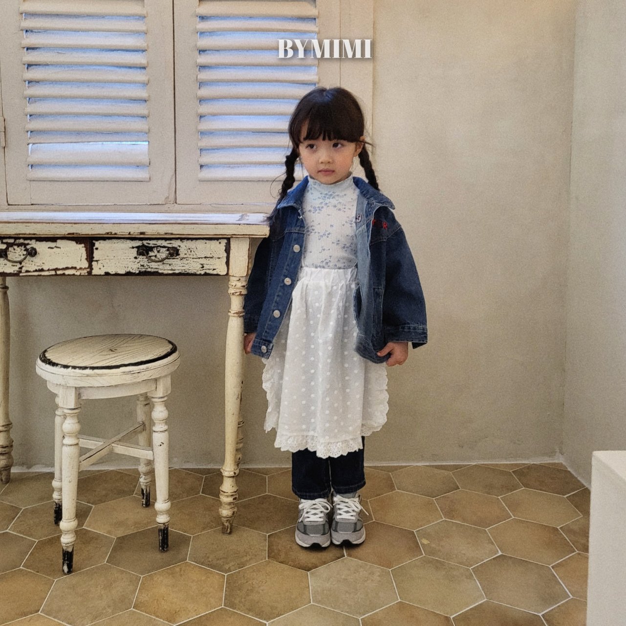 Bymimi - Korean Children Fashion - #childofig - Eyelet Half Turtleneck Tee - 11