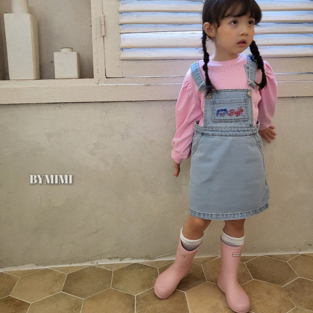 Bymimi - Korean Children Fashion - #childofig - Ppippi Denim One-piece - 4