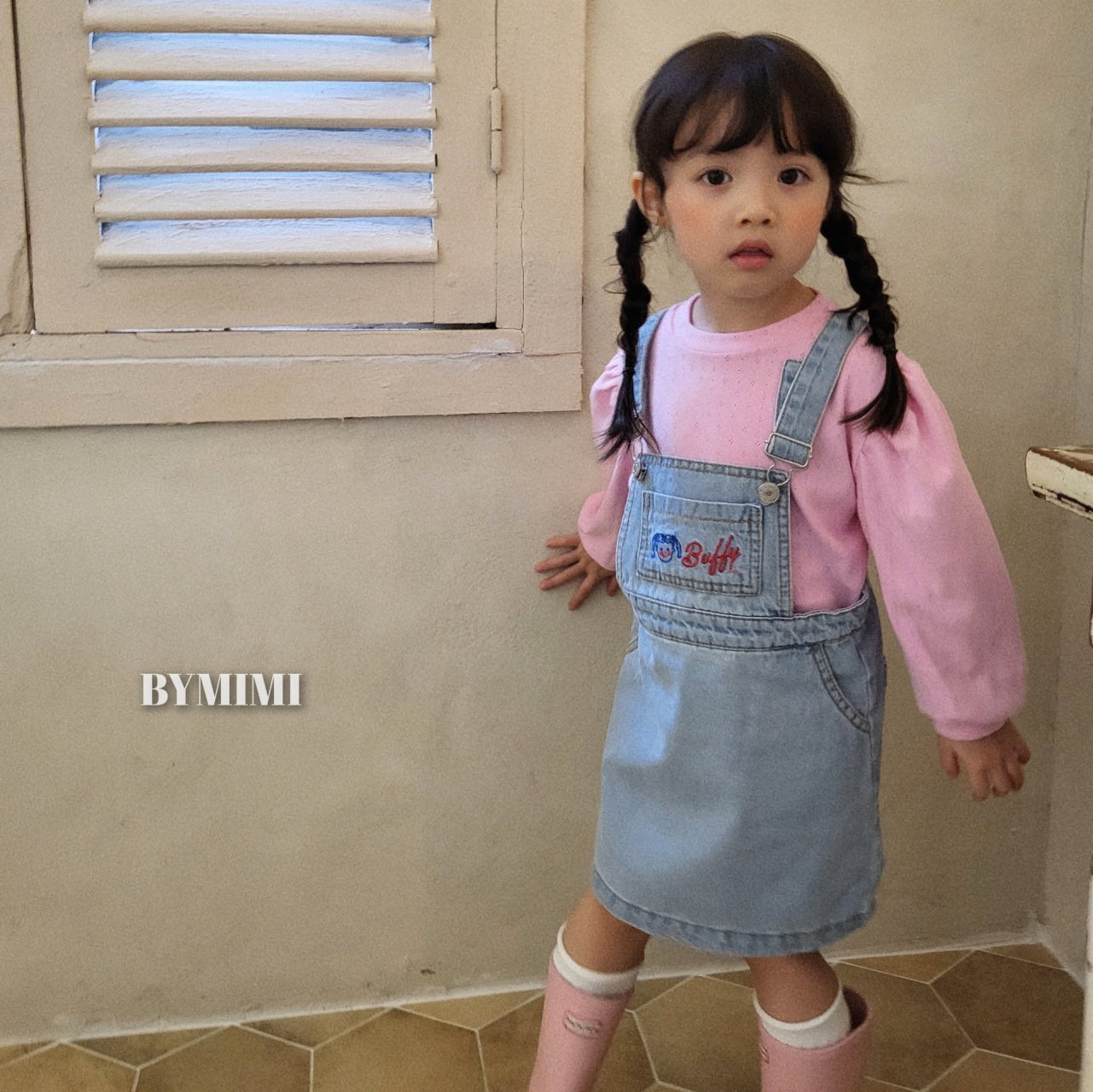 Bymimi - Korean Children Fashion - #discoveringself - Ppippi Denim One-piece - 6