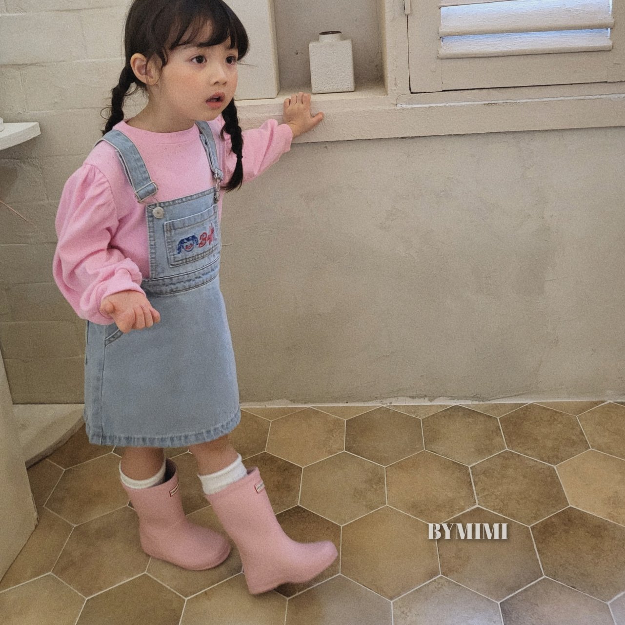 Bymimi - Korean Children Fashion - #kidsshorts - Ppippi Denim One-piece - 8