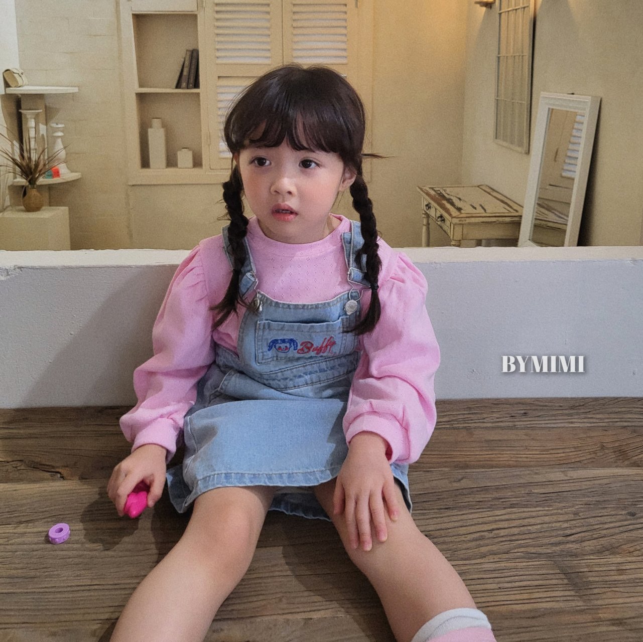 Bymimi - Korean Children Fashion - #kidzfashiontrend - Ppippi Denim One-piece - 10