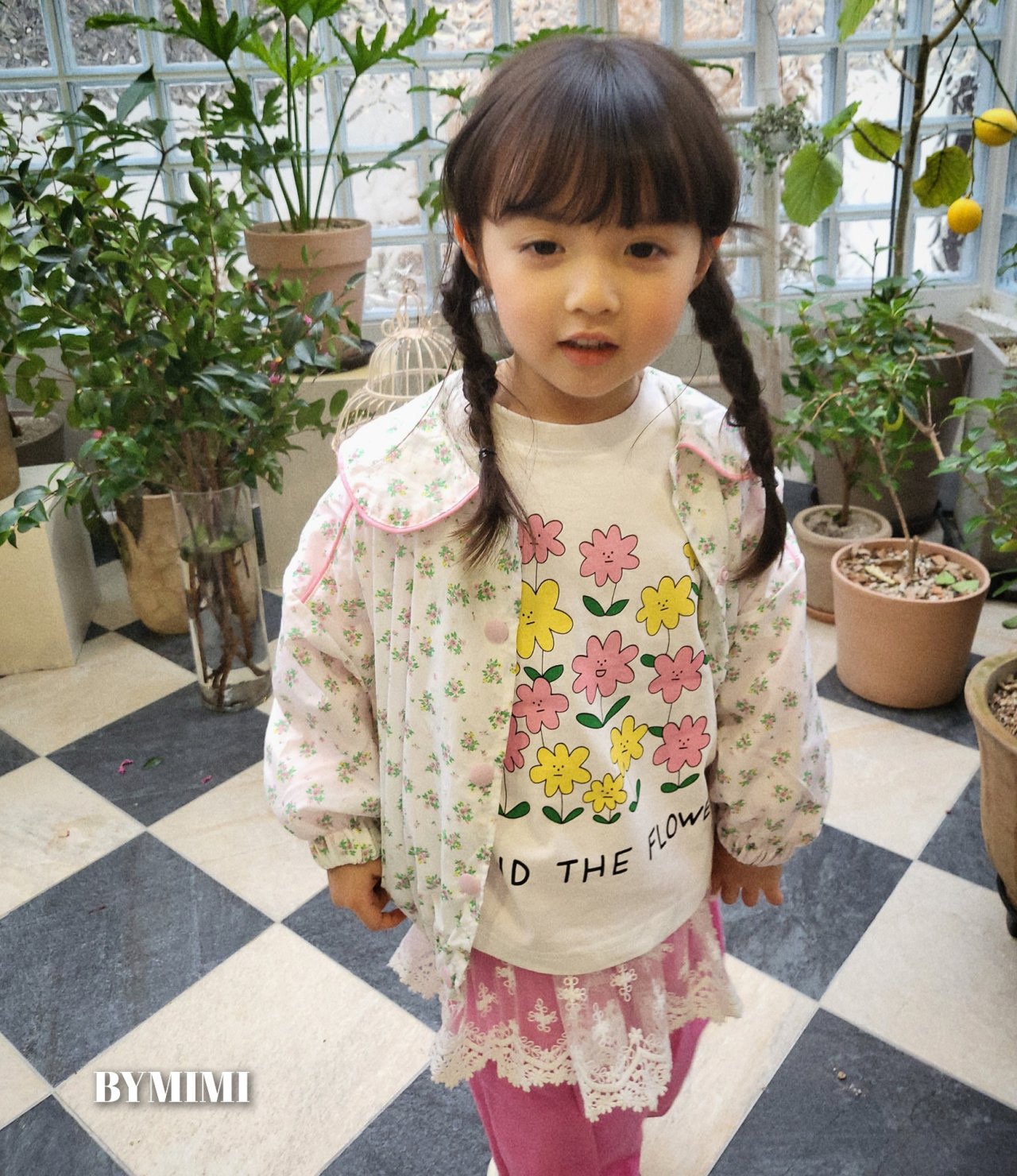 Bymimi - Korean Children Fashion - #littlefashionista - Flower Tee - 5