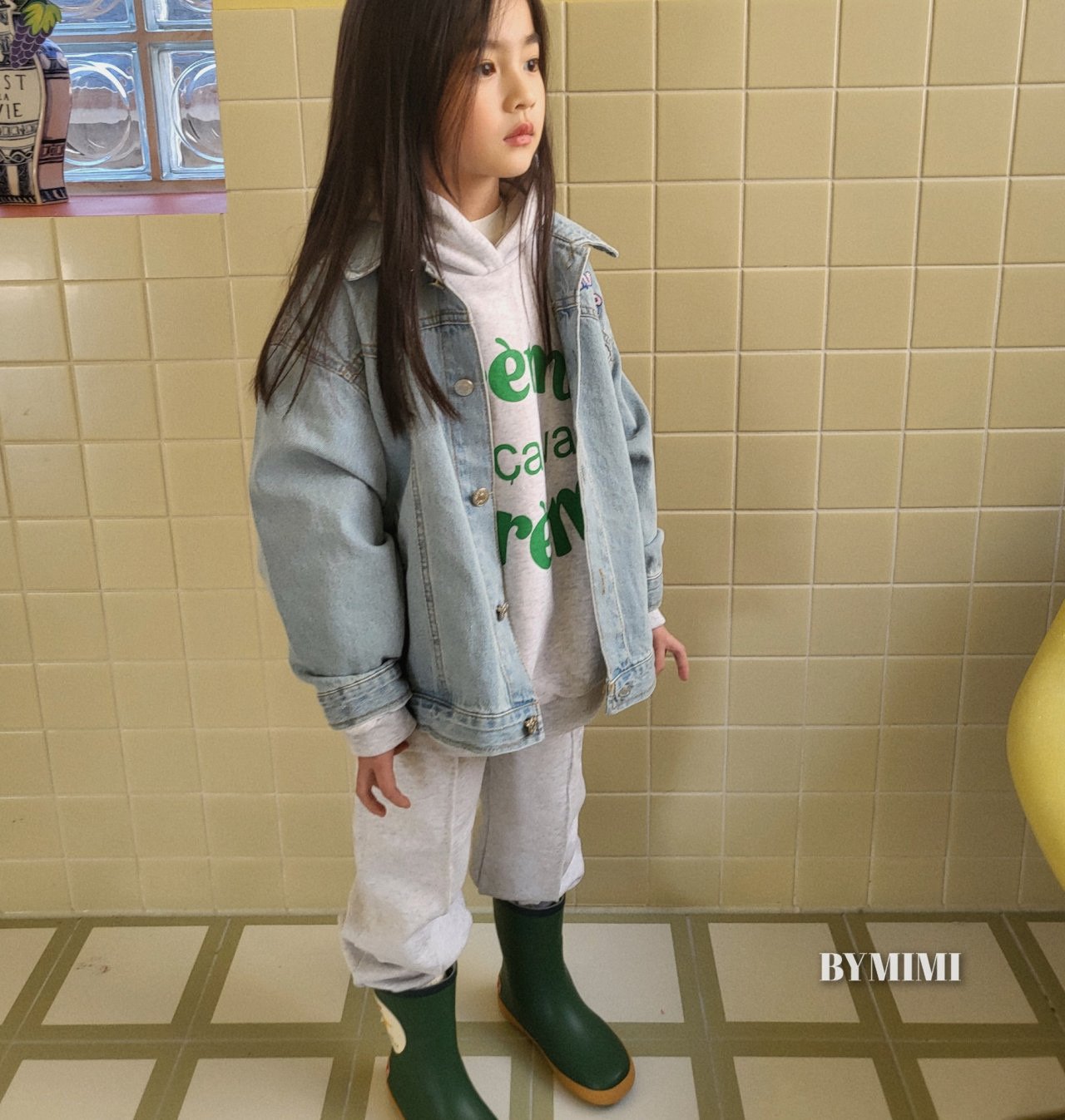 Bymimi - Korean Children Fashion - #minifashionista - Goods Denim Jacket - 8