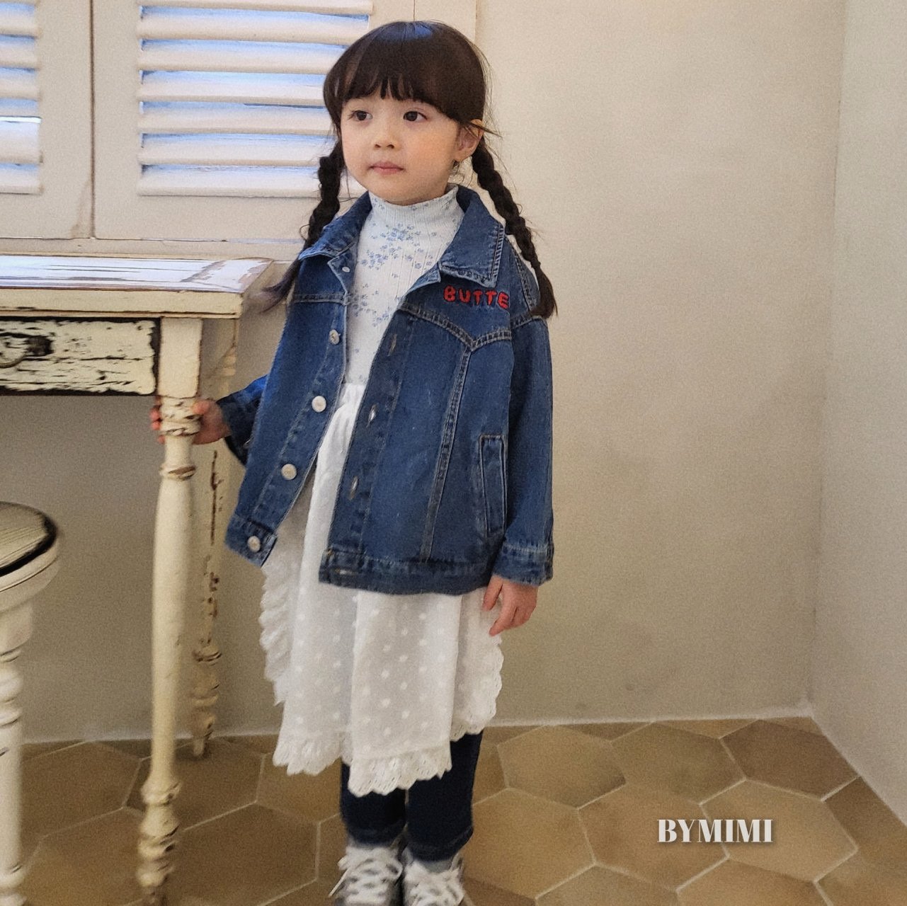 Bymimi - Korean Children Fashion - #minifashionista - Eyelet Half Turtleneck Tee - 6