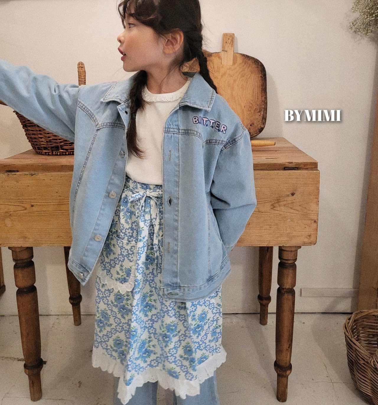 Bymimi - Korean Children Fashion - #prettylittlegirls - Goods Denim Jacket - 9