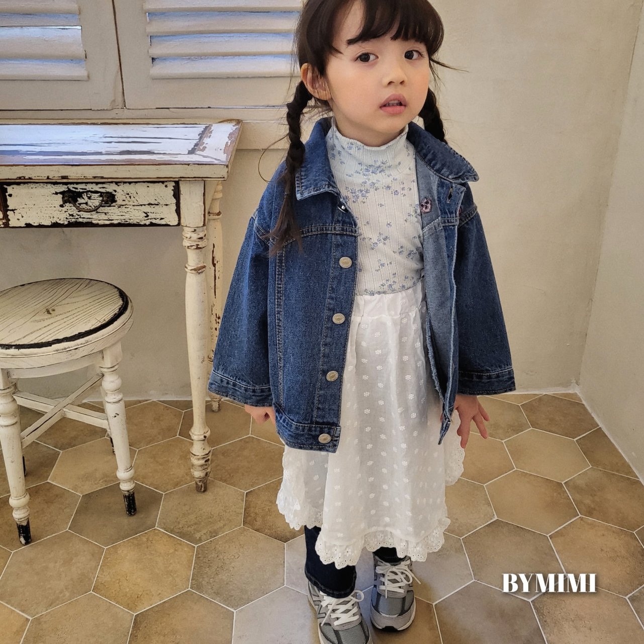 Bymimi - Korean Children Fashion - #prettylittlegirls - Eyelet Half Turtleneck Tee - 7