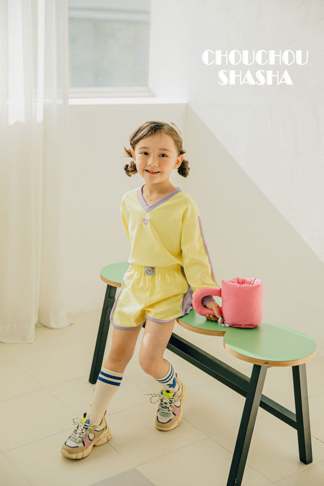 Chouchou Shasha - Korean Children Fashion - #designkidswear - Harnie V Neck Tee - 4