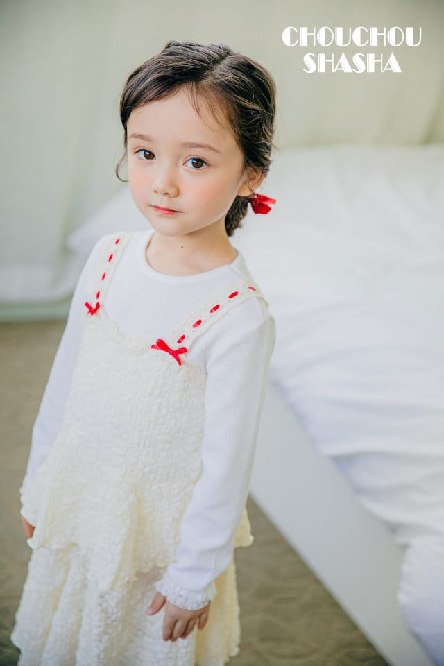 Chouchou Shasha - Korean Children Fashion - #kidsshorts - Lace Top Bottom Set - 6