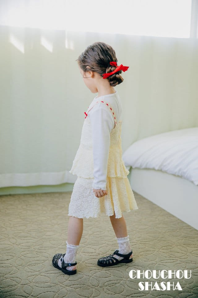 Chouchou Shasha - Korean Children Fashion - #kidzfashiontrend - Lace Top Bottom Set - 8
