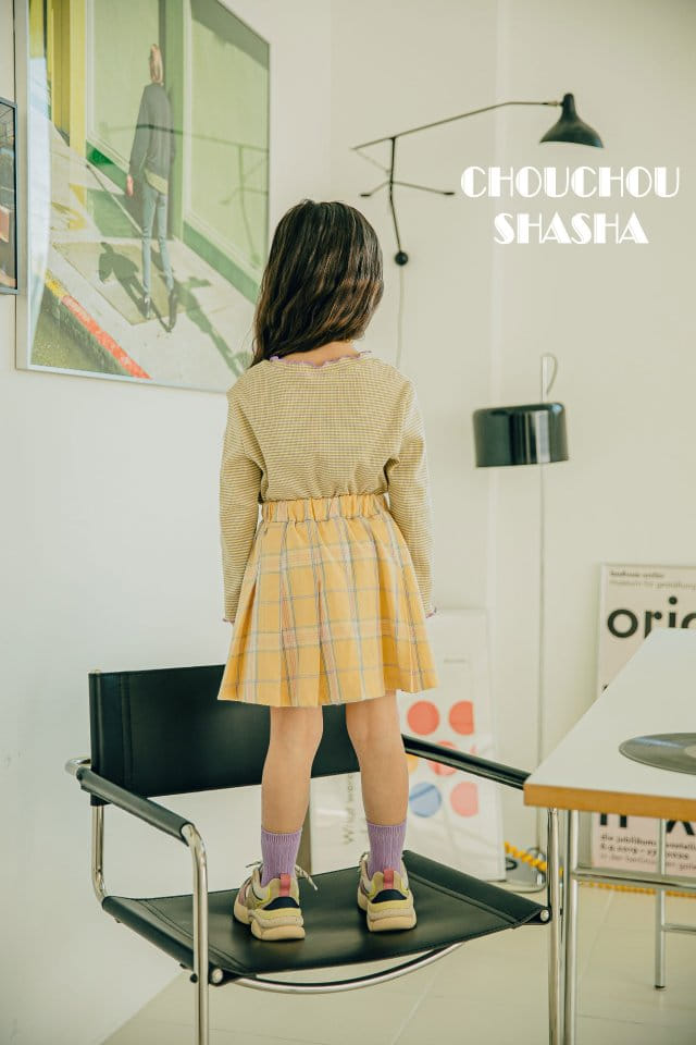 Chouchou Shasha - Korean Children Fashion - #littlefashionista - New Check Skirt - 5