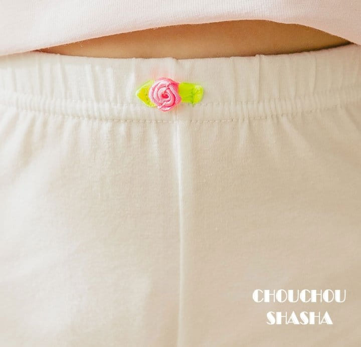 Chouchou Shasha - Korean Children Fashion - #littlefashionista - Flower Leggings - 3